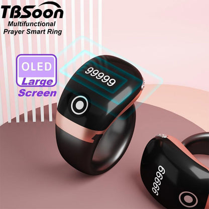 Bague Compteur Digital de Tasbih avec Affichage OLED Étanche – خاتم تسبيح إلكتروني