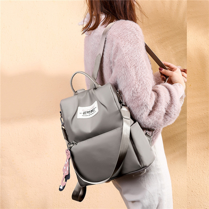 Sac à dos oxford Antivol étanche Pour Femme - Gris