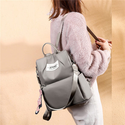 Sac à dos oxford Antivol étanche Pour Femme - Gris