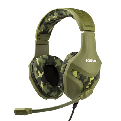 Konix Mythics Casque gaming filaire PS-400 pour console Haut-parleurs 40 mm - Microphone - Motif camouflage vert kaki