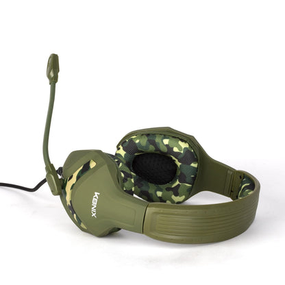 Konix Mythics Casque gaming filaire PS-400 pour console Haut-parleurs 40 mm - Microphone - Motif camouflage vert kaki