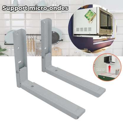 Support pour micro-ondes pliable avec bras extensibles Charge maximale 40 kg تنزوت