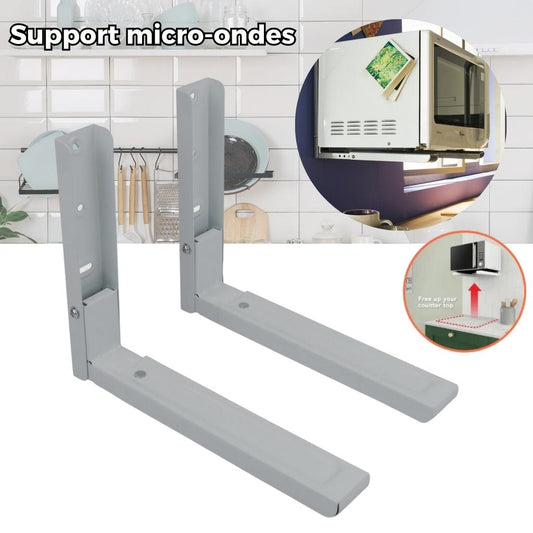 Support pour micro-ondes pliable avec bras extensibles Charge maximale 40 kg تنزوت