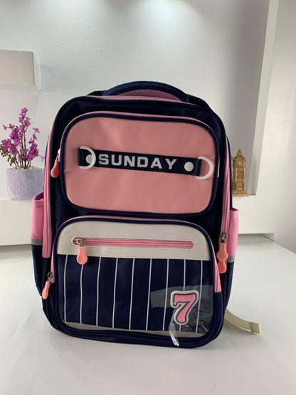 Sac à Dos Scolaire pour Enfants SUNDAY Rose et Bleu – حقيبة ظهر مدرسية للأطفال وردي وأزرق