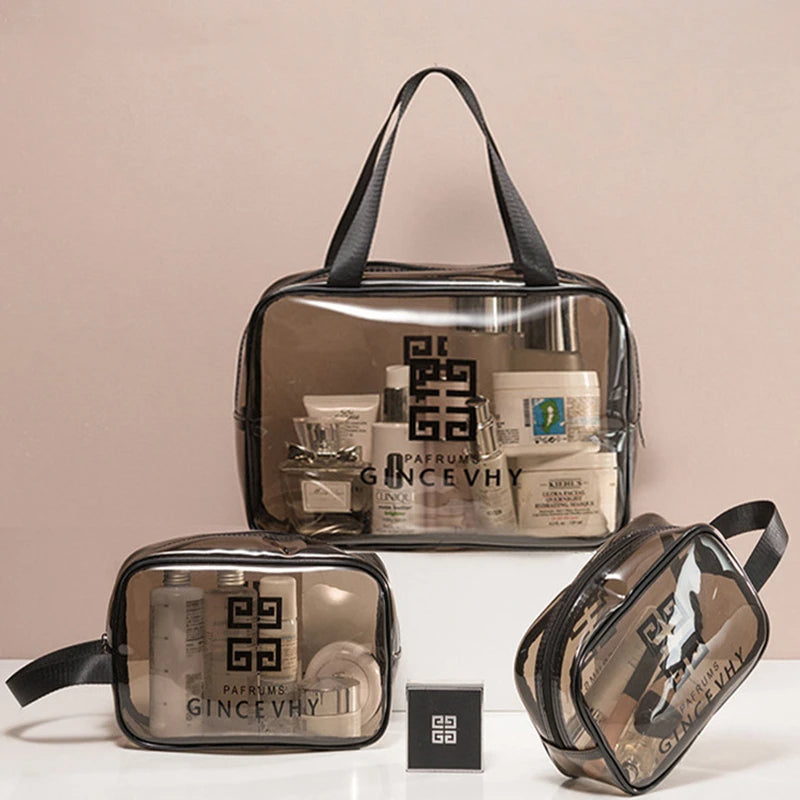 Pack 3 Pcs Sacs de toillete trousse à cosmétiques, trousse de maquillage, trousse de toilette étanche V2