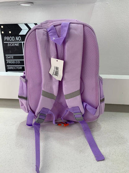 Sac à Dos Enfant Ludique avec Plusieurs Compartiment et un Peluche LM-5122 Mauve – حقيبة ظهر للأطفال بنفسجي