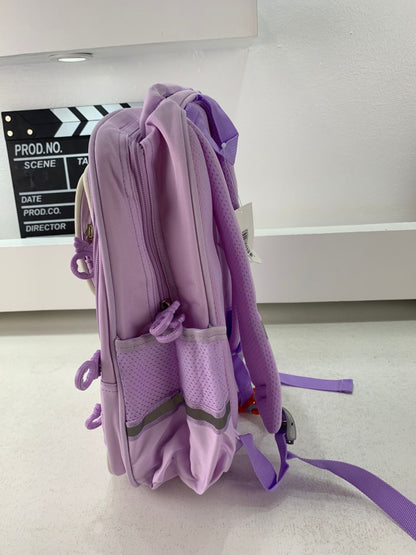 Sac à Dos Enfant Ludique avec Plusieurs Compartiment et un Peluche LM-5122 Mauve – حقيبة ظهر للأطفال بنفسجي
