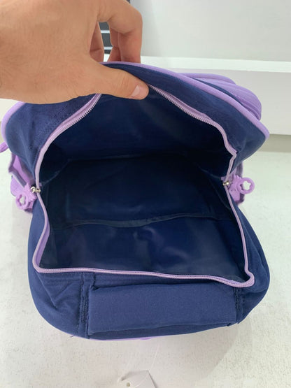 Sac à Dos Enfant Ludique avec Plusieurs Compartiment et un Peluche LM-5122 Bleu Nuit et Mauve – حقيبة ظهر للأطفال أزرق ليلي وبنفسجي