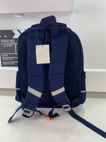 Sac à Dos Enfant Ludique avec Plusieurs Compartiment et un Peluche LM-5122 Bleu Nuit – حقيبة ظهر للأطفال أزرق ليلي