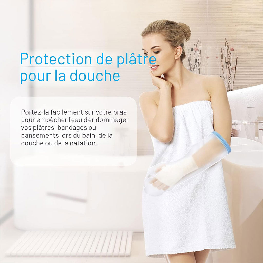 Protège-plâtre imperméable demi bras pour pour adulte – غطاء عازل للمياه لليد المكسولة