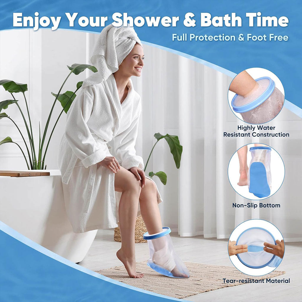 Housse de plâtre imperméable pour la douche protection demi pied adulte – غطاء عازل للمياه للرجل المكسورة