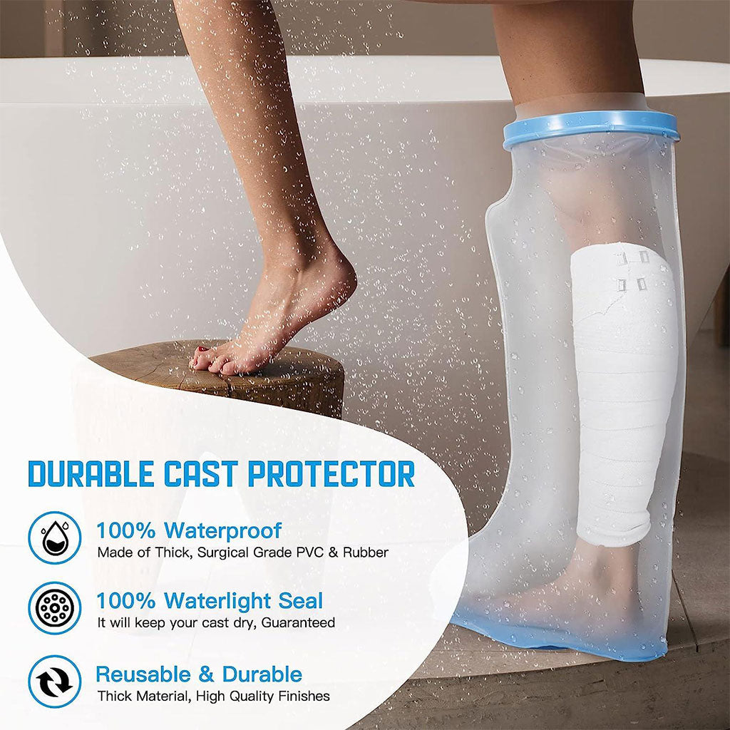 Housse de plâtre imperméable pour la douche, protection pour jambe adulte – غطاء عازل للمياه للرجل المكسورة كاملة