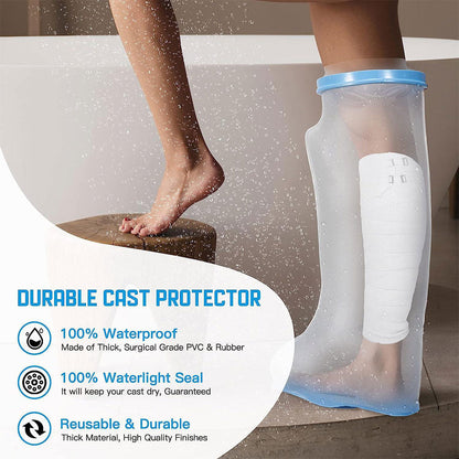 Housse de plâtre imperméable pour la douche, protection pour jambe adulte – غطاء عازل للمياه للرجل المكسورة كاملة