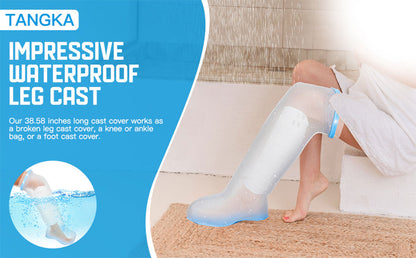 Housse de plâtre imperméable pour la douche, protection pour jambe adulte – غطاء عازل للمياه للرجل المكسورة كاملة