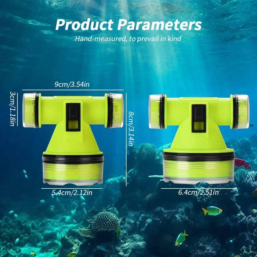 Lampe Frontale de Plongée Étanche et Rechargeable – مصباح غطس