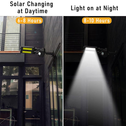 Lampadaires solaires d'extérieur 200 LED avec télécommande et détecteur de mouvement - مصباح بالطاقة الشمسية