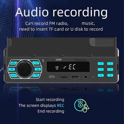 Autoradio Bluetooth Simple DIN avec Support Téléphone – راديو سيارة بلوتوث بسيط مع حامل هاتف