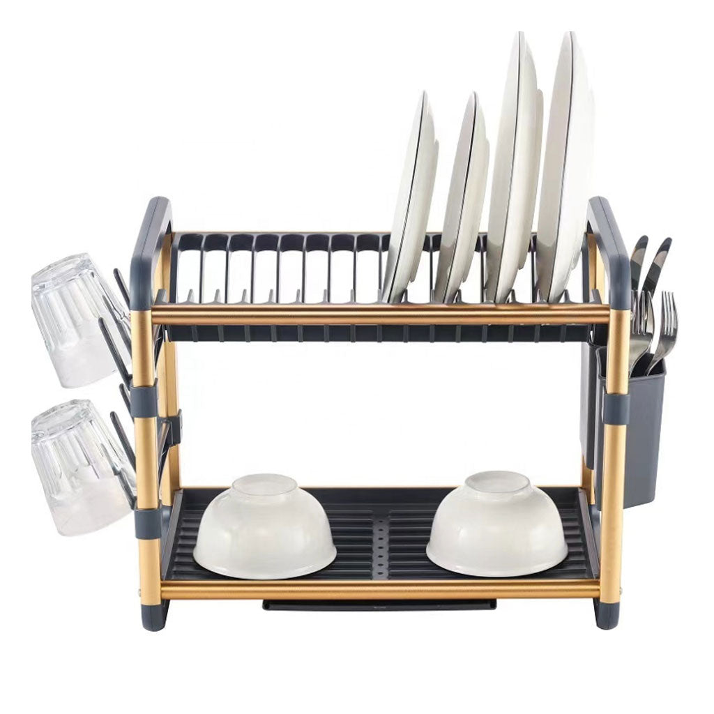 Egouttoir à Vaisselle en Aluminium de Haute Qualité 2 étages SX-842 – منظم أواني الغسيل