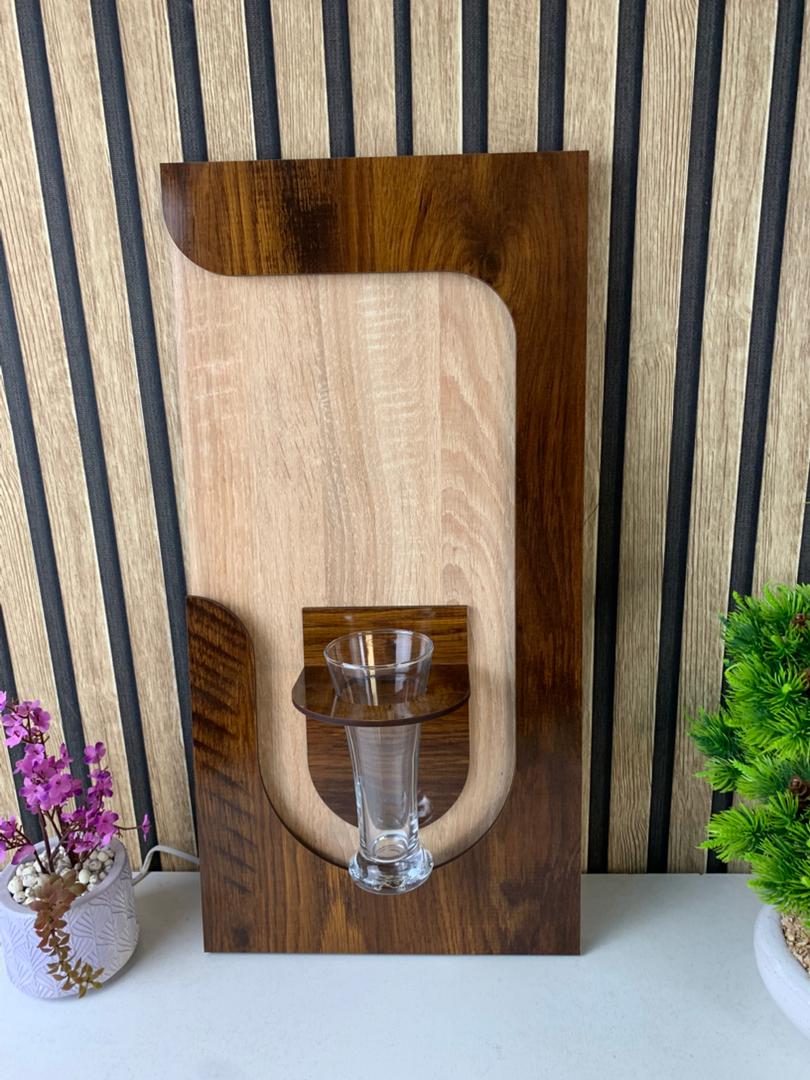 Panneau Mural Décoratif avec Éclairage LED Design Moderne en Bois V2