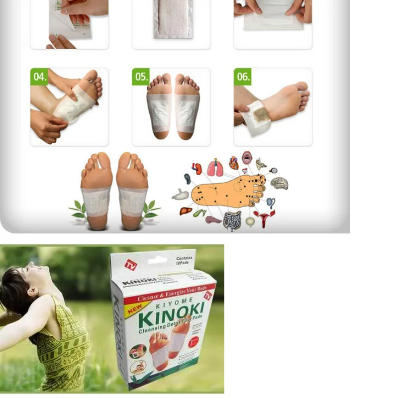 Kinoki Patch Détoxifiant Pour Le Corps - 10 Pièces - Blanc