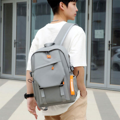 Sac à Dos Urbain Style Décontracté Tissue Imperméable Gris – حقيبة ظهر رجالية