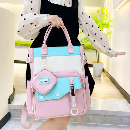 Ensemble de sacs d’école Kawai pour Enfants 2Pcs Avec Pochette Rose – محفظة 2 قطع كاواي مع محفظة صغيرة وردي