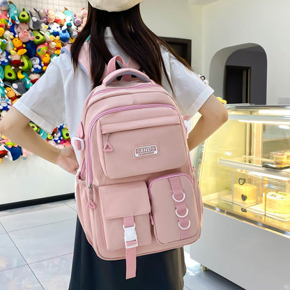 Sacs à dos d’école Style Décontracté XHD Rose – حقيبة ظهر مدرسية وردي