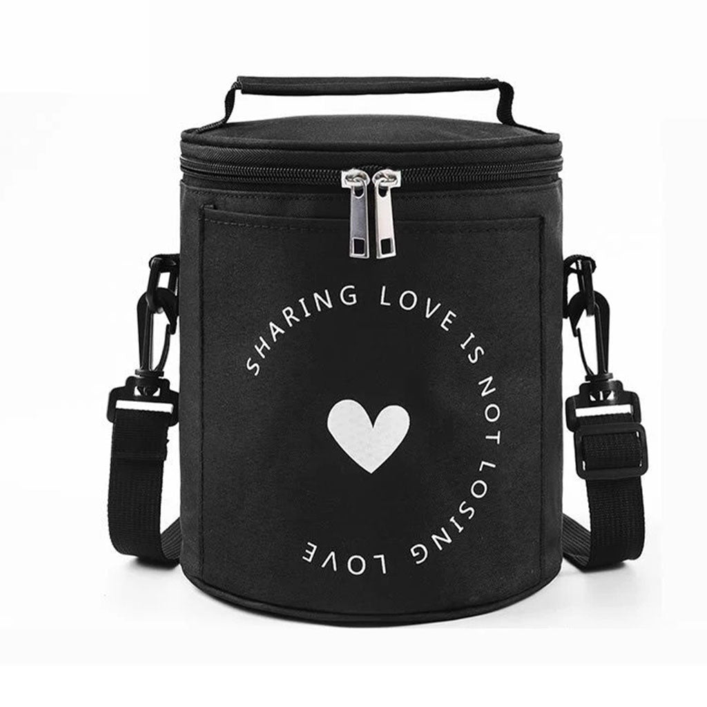 Sac à déjeuner isotherme portable avec bandoulière – حقيبة حفظ الطعام حافظة للحرارة