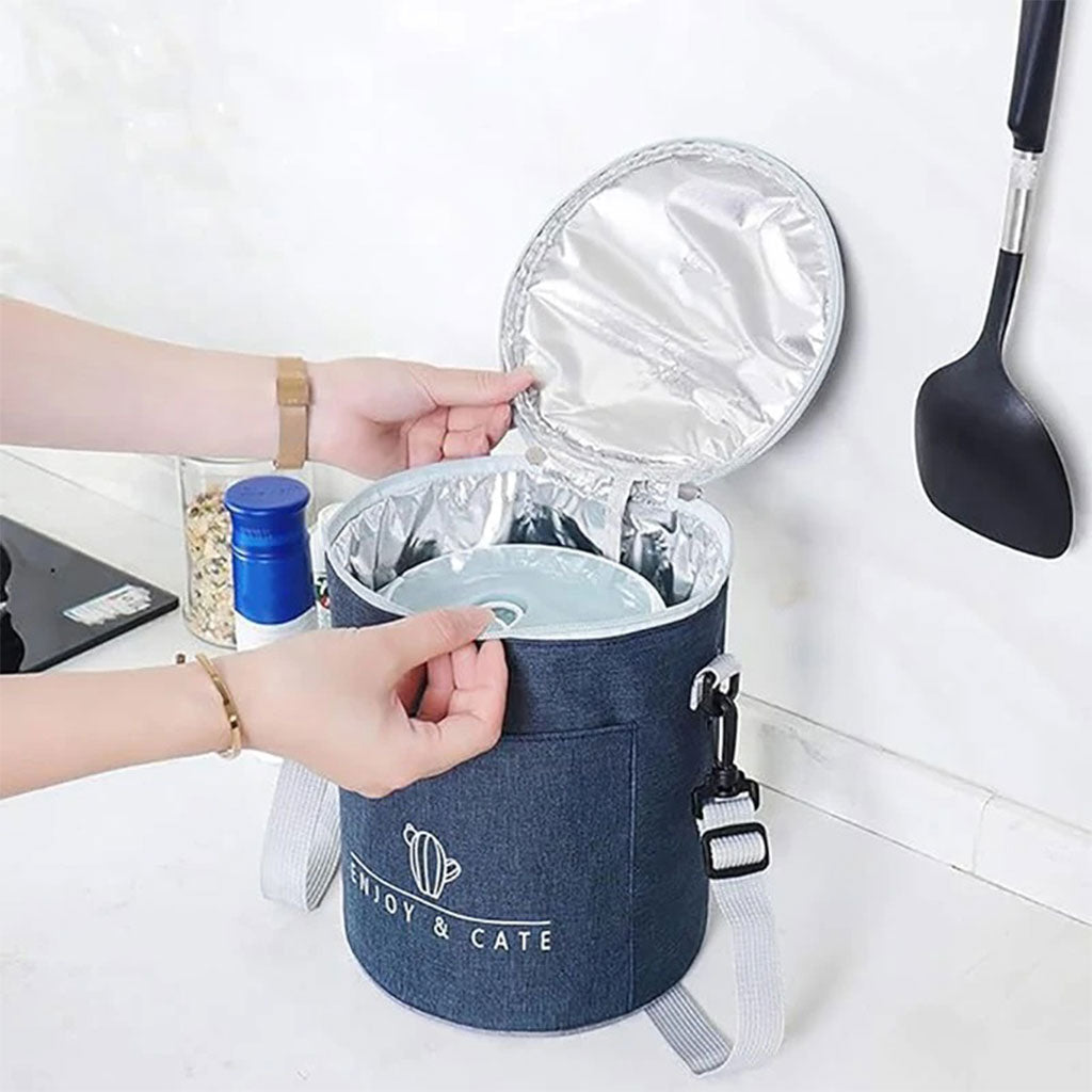 Sac à déjeuner isotherme portable avec bandoulière – حقيبة حفظ الطعام حافظة للحرارة