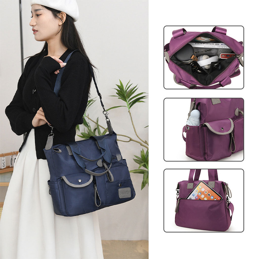Sac à main femmes élégant multi-poches nylon imperméable