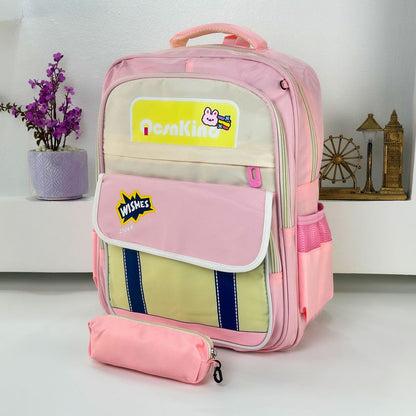 Sac à Dos pour Enfants avec Trousse Assortie 2504 Rose – حقيبة ظهر مدرسية للأطفال مع مقلمة وردي