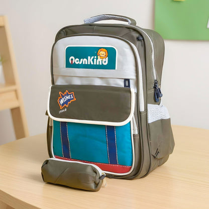 Sac à Dos pour Enfants avec Trousse Assortie 2504 Vert – حقيبة ظهر مدرسية للأطفال مع مقلمة أخضر تنزوت