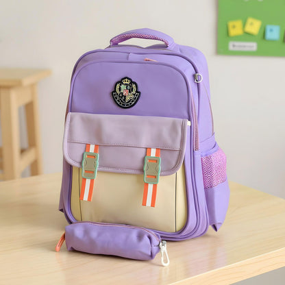 Sac à Dos pour Enfants avec Trousse Assortie KBAG Mauve – حقيبة ظهر مدرسية للأطفال مع مقلمة بنفسجي تنزوت