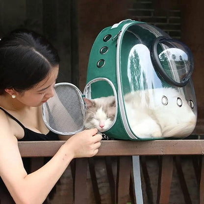 Sac à dos de transport pour chat avec design ventilé – محفظة ظهر للحيوانات الأليفة