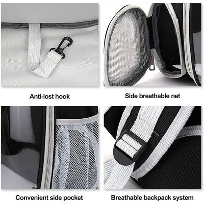 Sac à dos de transport pour chat avec design ventilé – محفظة ظهر للحيوانات الأليفة