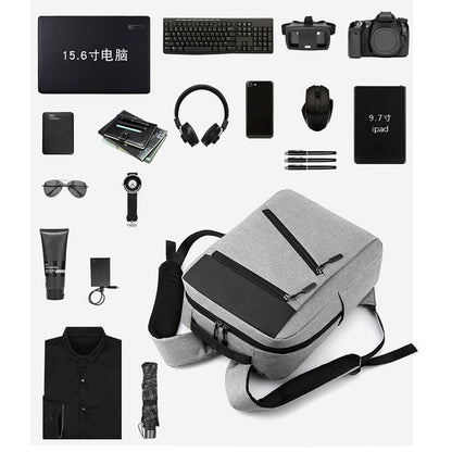 Sac à Dos de Grande Capacité pour Homme 3en1 Tendance pour Lycéens - Gris