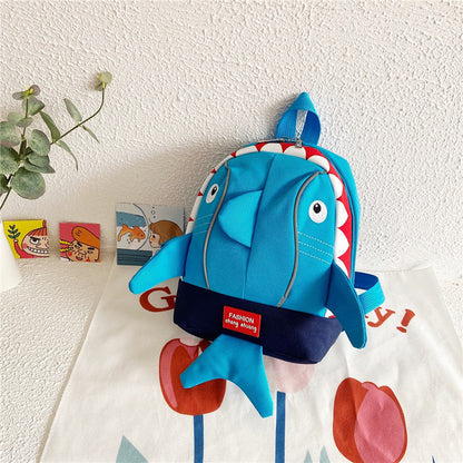 Sac à dos Enfants Design Requin Mignon Bleu Ciel – حقيبة أطفال برسوم القرش أزرق فاتح تنزوت