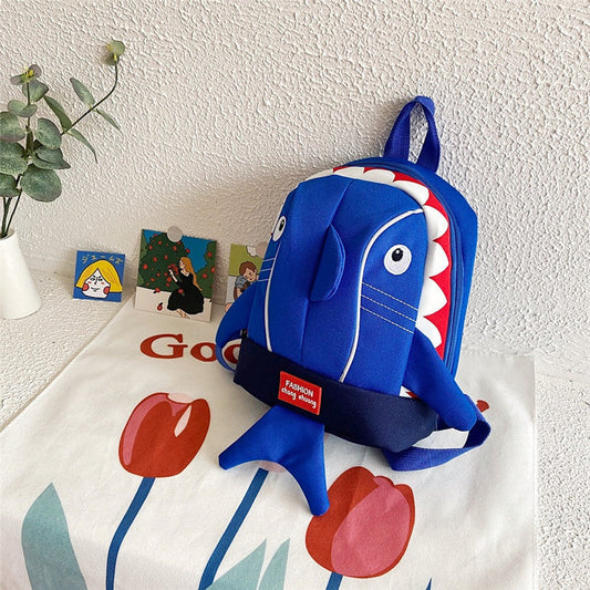 Sac à dos Enfants Design Requin Mignon Bleu – حقيبة أطفال برسوم القرش أزرق تنزوت