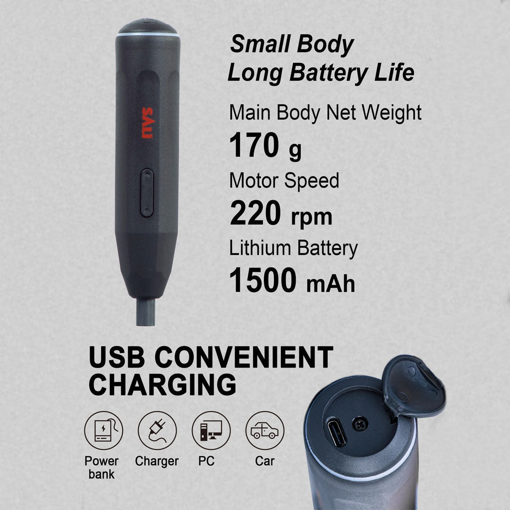 Tournevis Électrique Sans Fil SALI 39 en 1 Batterie Lithium 1200mAh – مفك براغي كهربائي