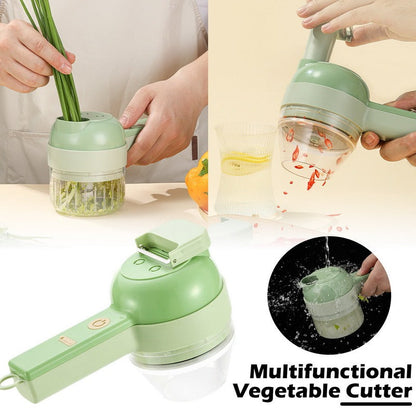 Set de coupe-légumes électrique portable 4 en 1 Chargement USB تنزوت