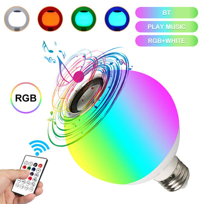 Ampoule LED intelligente E27 RGB Bluetooth sans fil avec télécommande APP - تنزوت