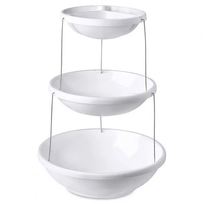 Bol torsadé pliable à 3 niveaux pour les trempettes et les bonbons