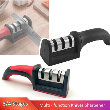 Aiguisoir de couteaux a 3 étapes en acier diamant enduit de céramique , outils d’affûtage de cuisine تنزوت