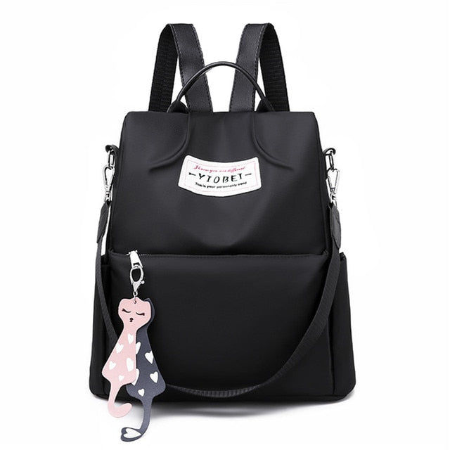 Sac à dos oxford Antivol étanche Pour Femme – Noir