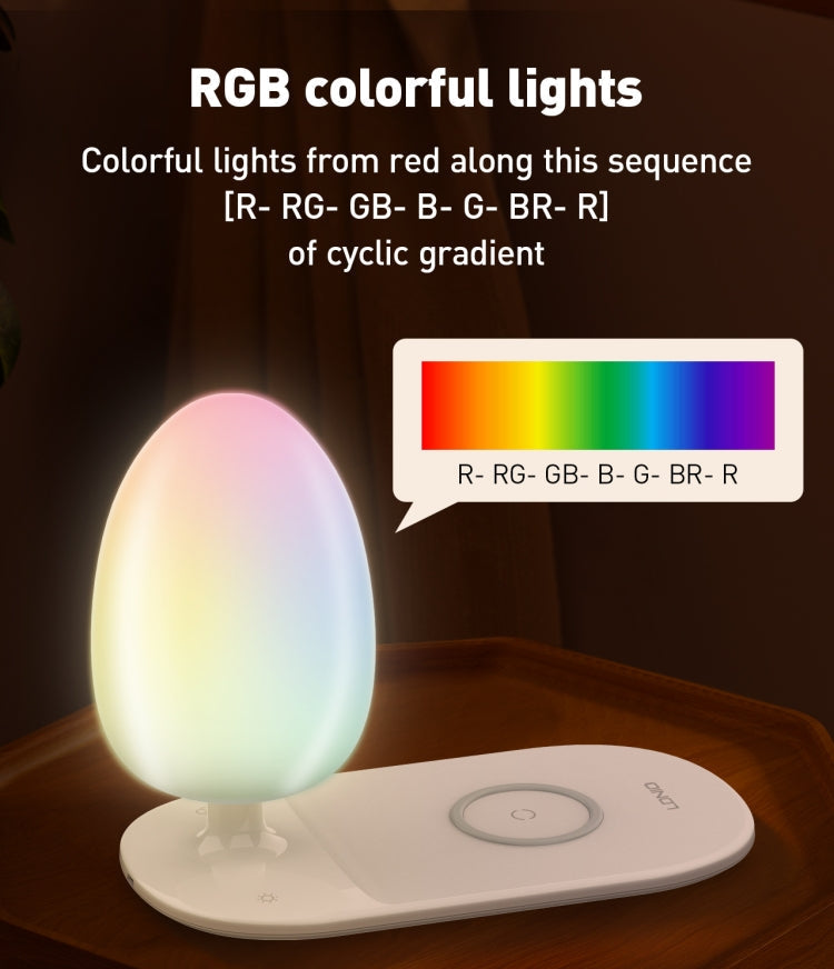Veilleuse à luminosité réglable, chargeur de téléphone sans fil LDNIO Y3