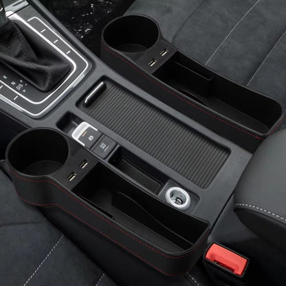 Organisateur Latéral de Console avec Chargeur USB et Porte-Gobelet – منظم جانبي لسيارة مع شاحن USB وحامل أكواب