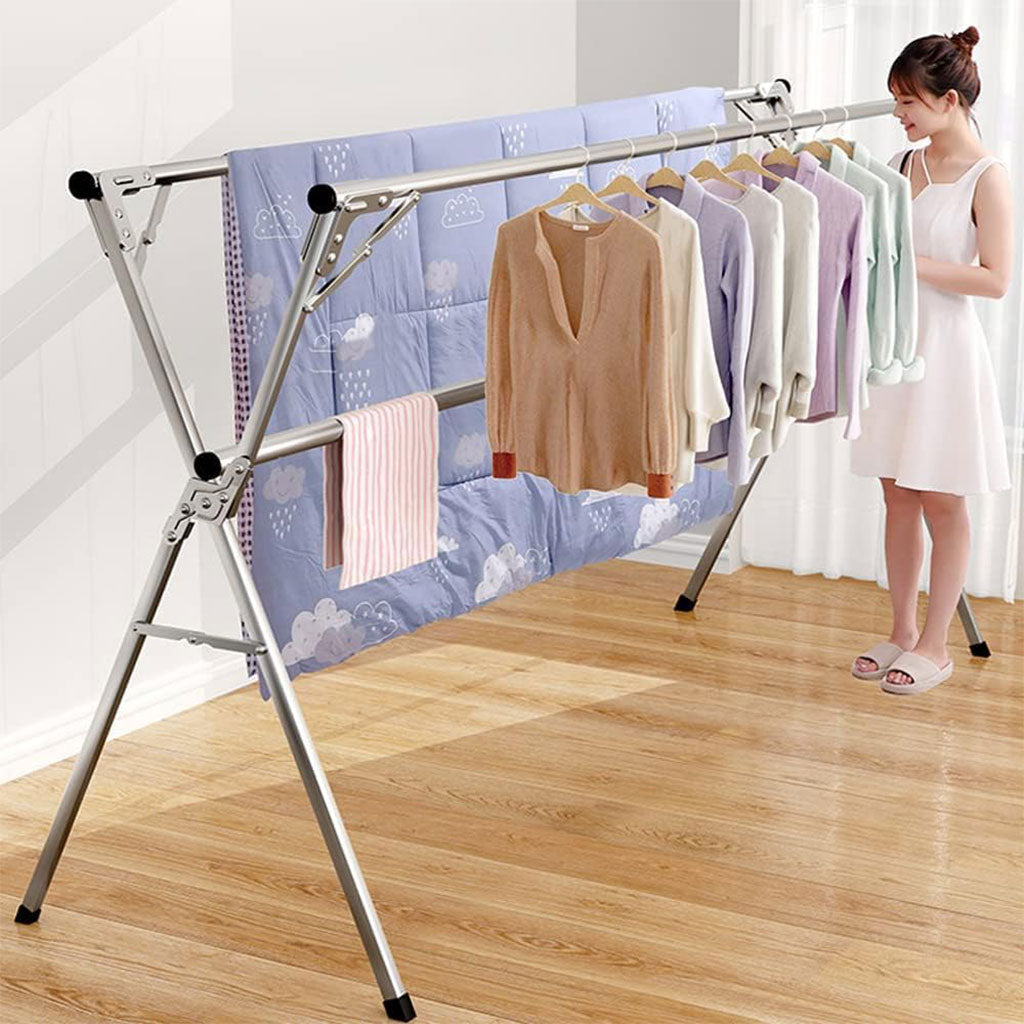 Séchoir à linge rétractable pour économiser de l’espace en acier inoxydable – علاقة ملابس الغسيل - تنزوت