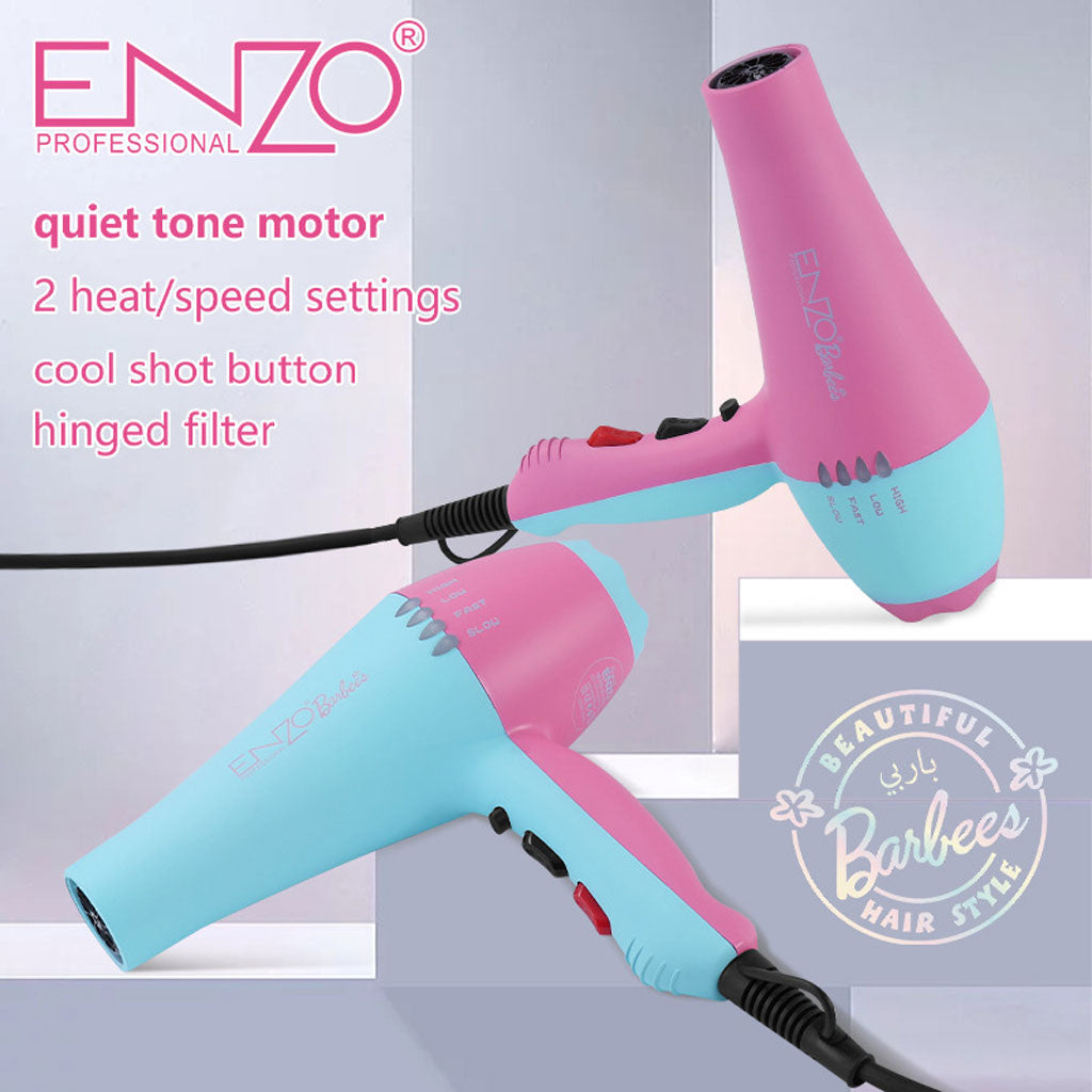 ENZO PROFESSIONAL Seche cheveux Ionic turbo 17000 RPM Edition Barbie