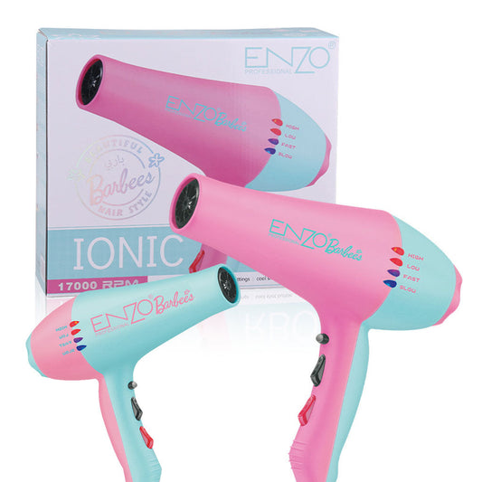 ENZO PROFESSIONAL Seche cheveux Ionic turbo 17000 RPM Edition Barbie تنزوت