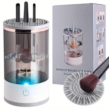 Machine de nettoyage de pinceaux maquillage électrique portable 3en1 - منظف ومجفف فرش المكياج الأوتوماتيكي